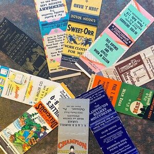 Vintage Matchbooks Cover Collection- Lot of Ten Advertisement Memorabilia